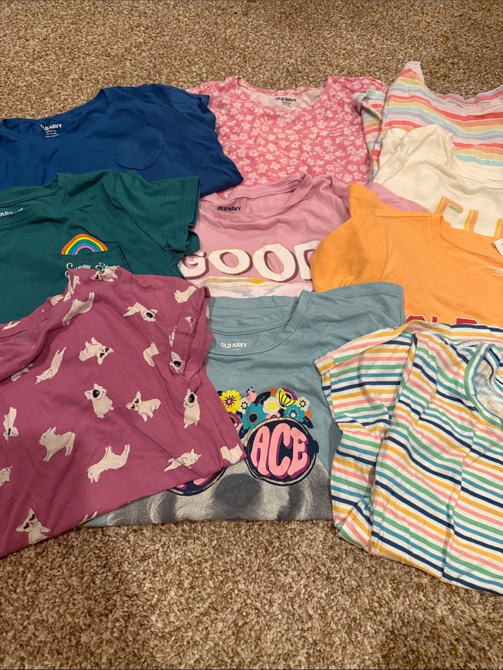 Old Navy Girls' Mixed Color Tees- Assorted Colors